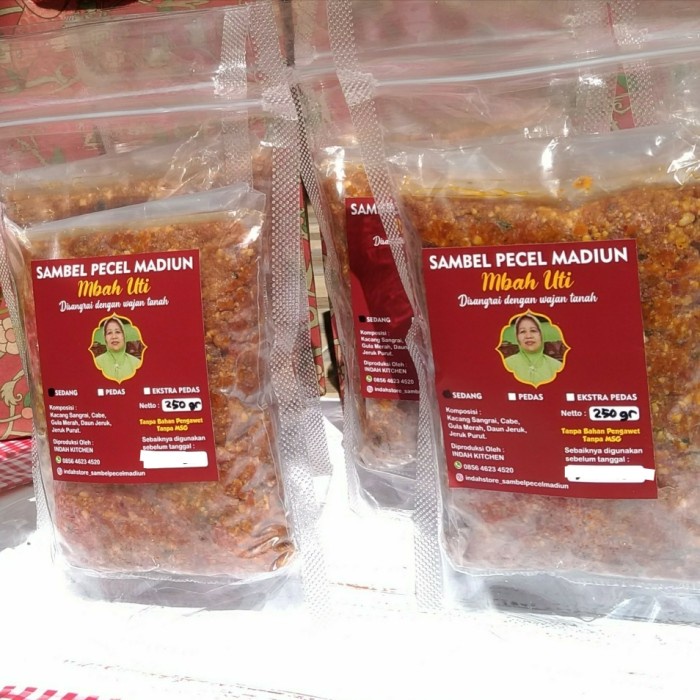 

Sambel Pecel Madiun Mbah Uti kemasan 1kg - Sedang - BARU