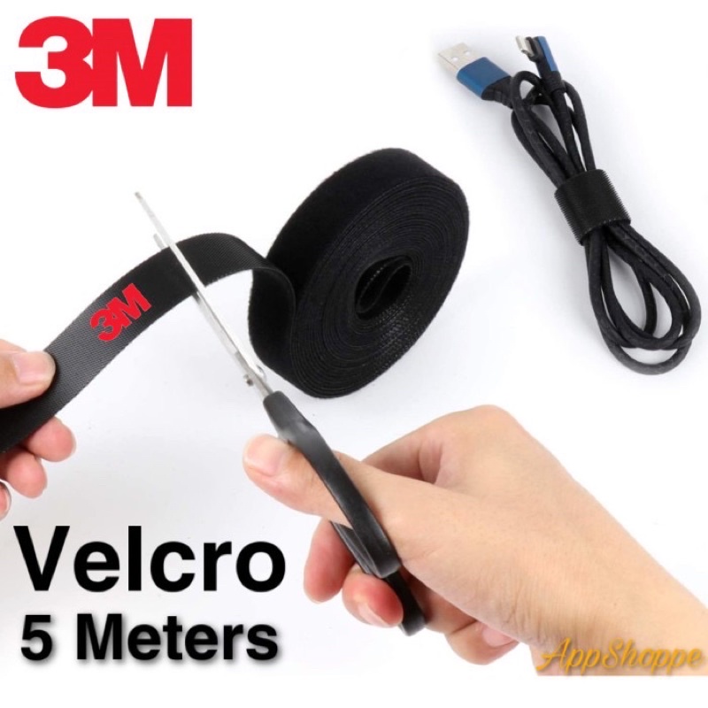 3M VELCRO CABLE TIE ORGANIZER Pengikat Kabel PEREKAT KUAT Factory Stok