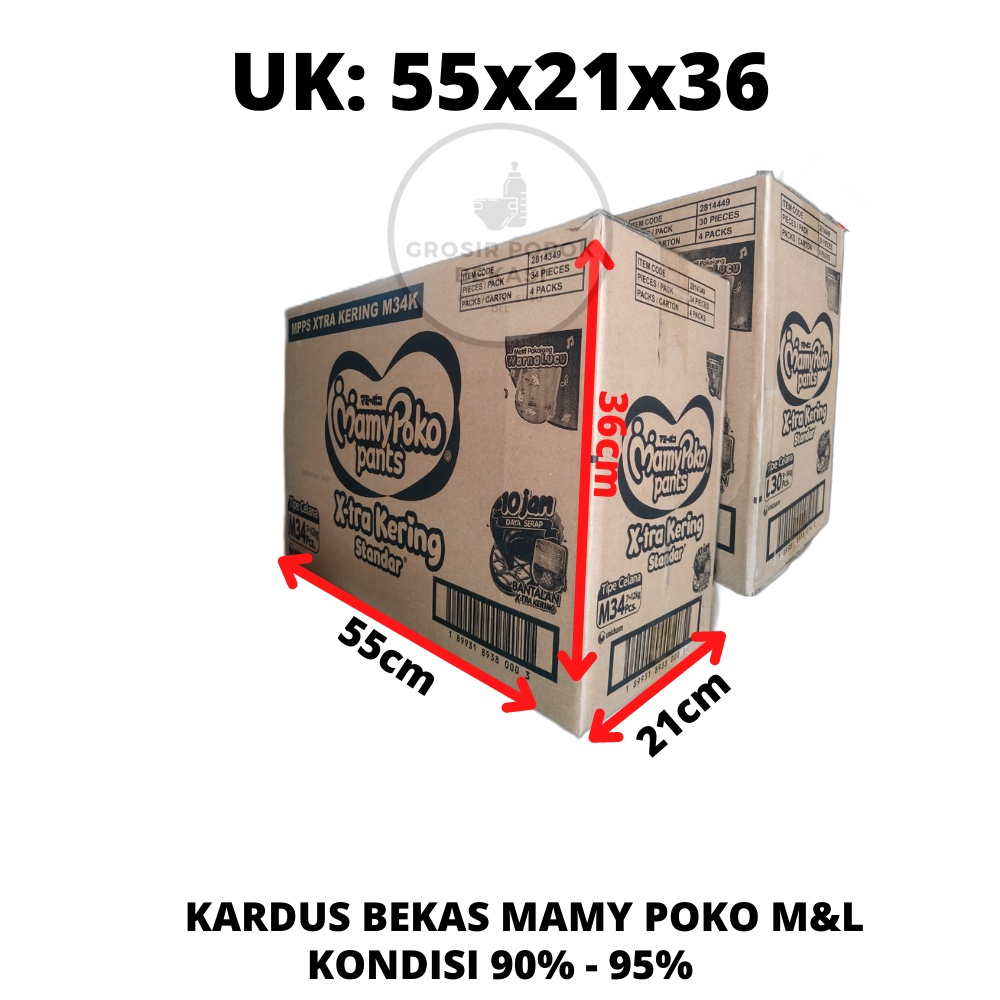 KARDUS BEKAS POPOK/TISU TEBAL KUAT UKURAN BESAR &amp; SEDANG KONDISI 90-95% | KERDUS BEKAS UNTUK PACKING