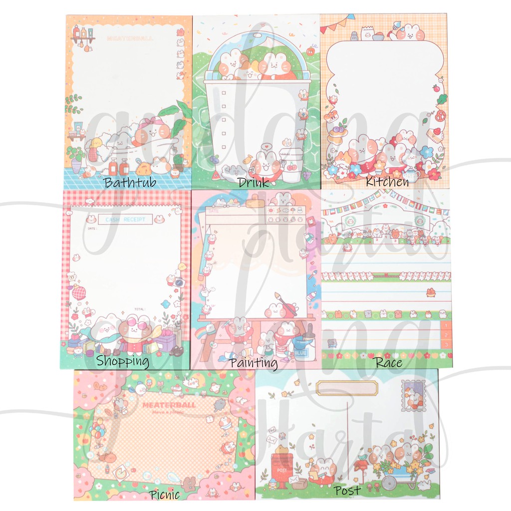 Memo Happy MeaterBall Pipi Merah Notes Memo DIY Scrapbook GH 301361