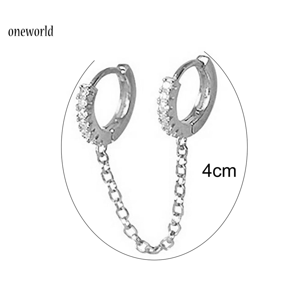 Oneworld Anting Electroplating Simple Ringan Untuk Wanita