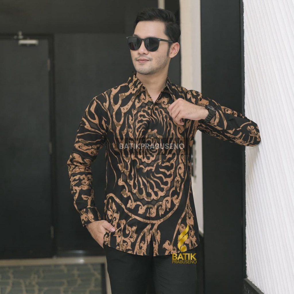 Kemeja Batik Pria Slimfit Lengan Panjang Original Batik Prabuseno Batik Couple Seragam Batik Seragam