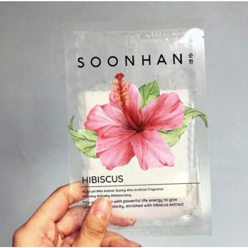 [BPOM] Soonhan Sheet Mask1EA - Cica | Hibiscus | Chameleon Plant - Masker Wajah