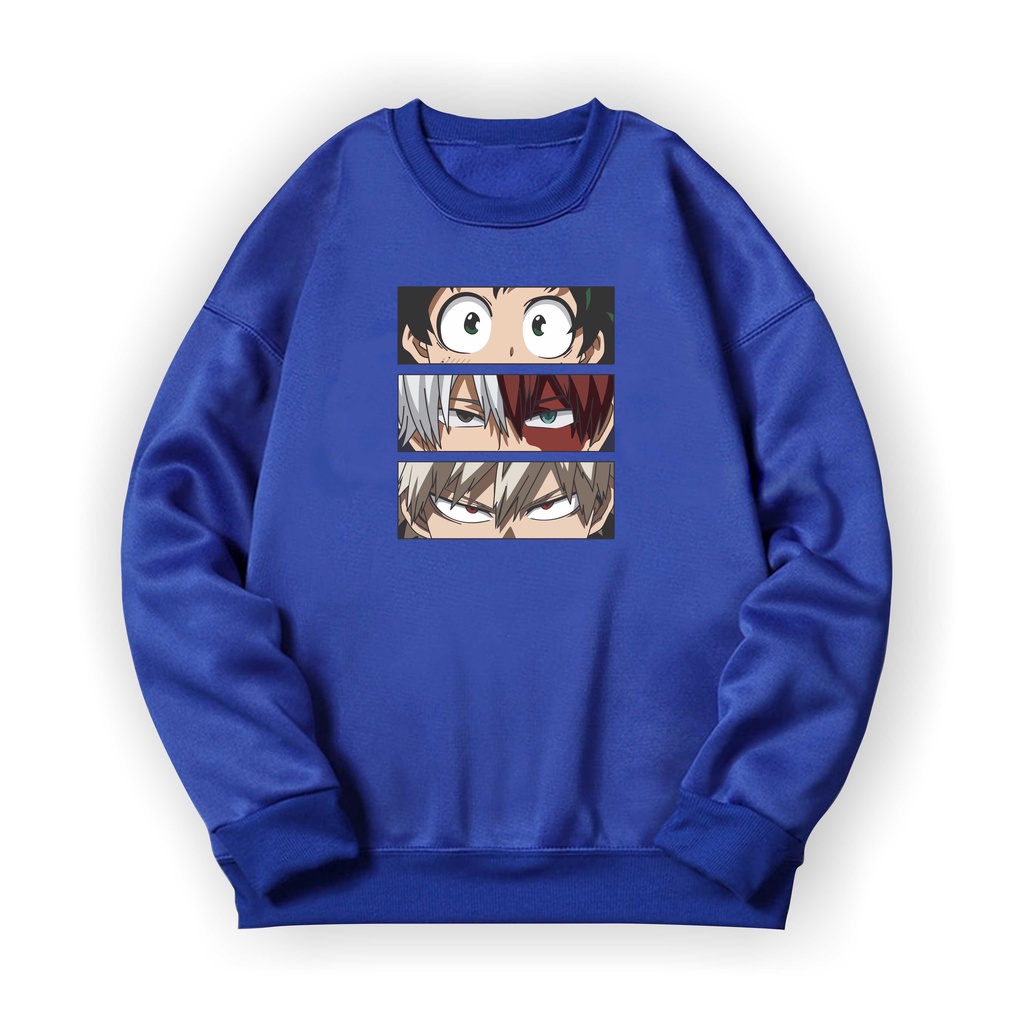 MY HERO ANIME Basic Sweater II MY HERO ANIME  Crewneck II SIZE M - XL ( Pria &amp; Wanita )