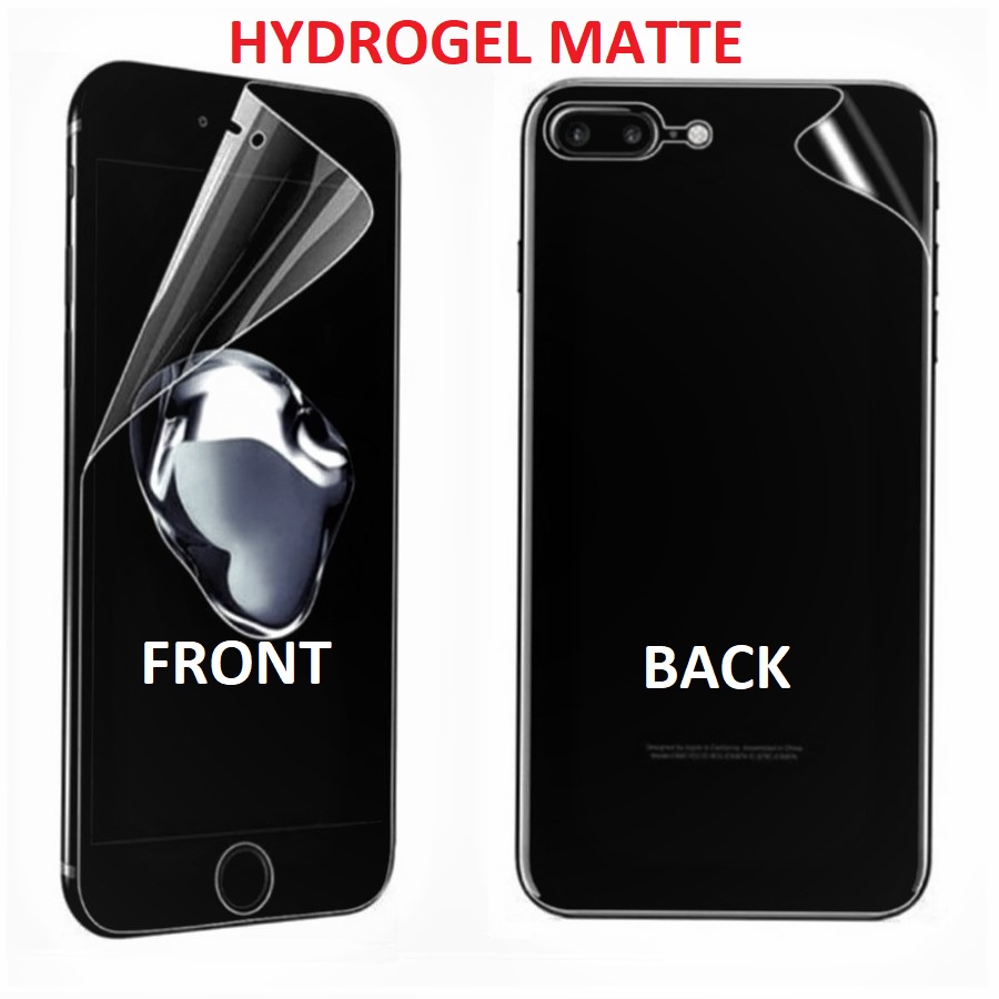 IPHONE 6 7 8 6+ 7+ 8+ 6 PLUS 7 PLUS 8 PLUS ANTI GORES HYDROGEL FULL SET MATTE GLARE FRONT AND BACK ANTI MINYAK PELINDUNG DEPAN LAYAR DAN BELAKANG ANTI JAMUR GARSKIN SKIN