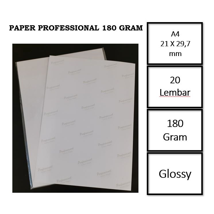 KERTAS / PAPER FOTO PROFESSIONAL A4 180 GSM