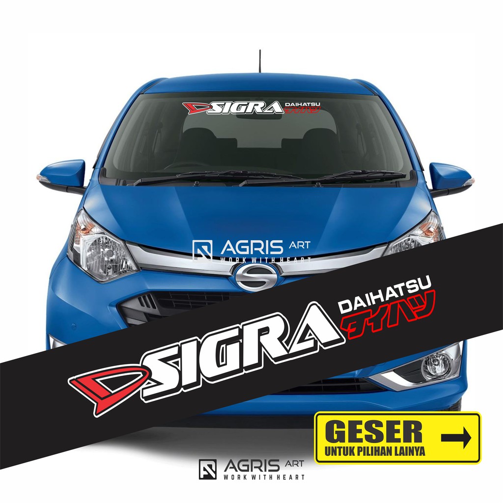 cutting sticker stiker kaca depan mobil SIGRA daihatsu japan
