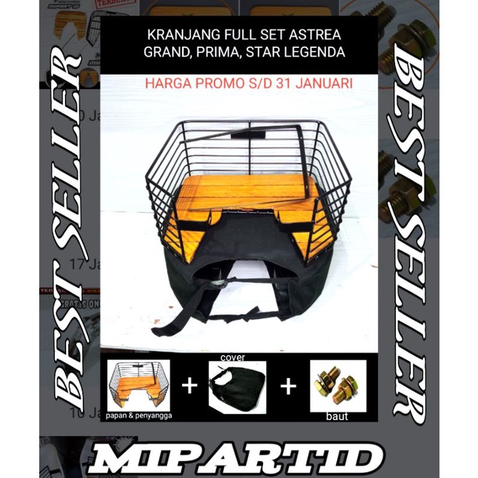 Kranjang tengah astrea bagasi grand full set rak motor astrea legenda prima star