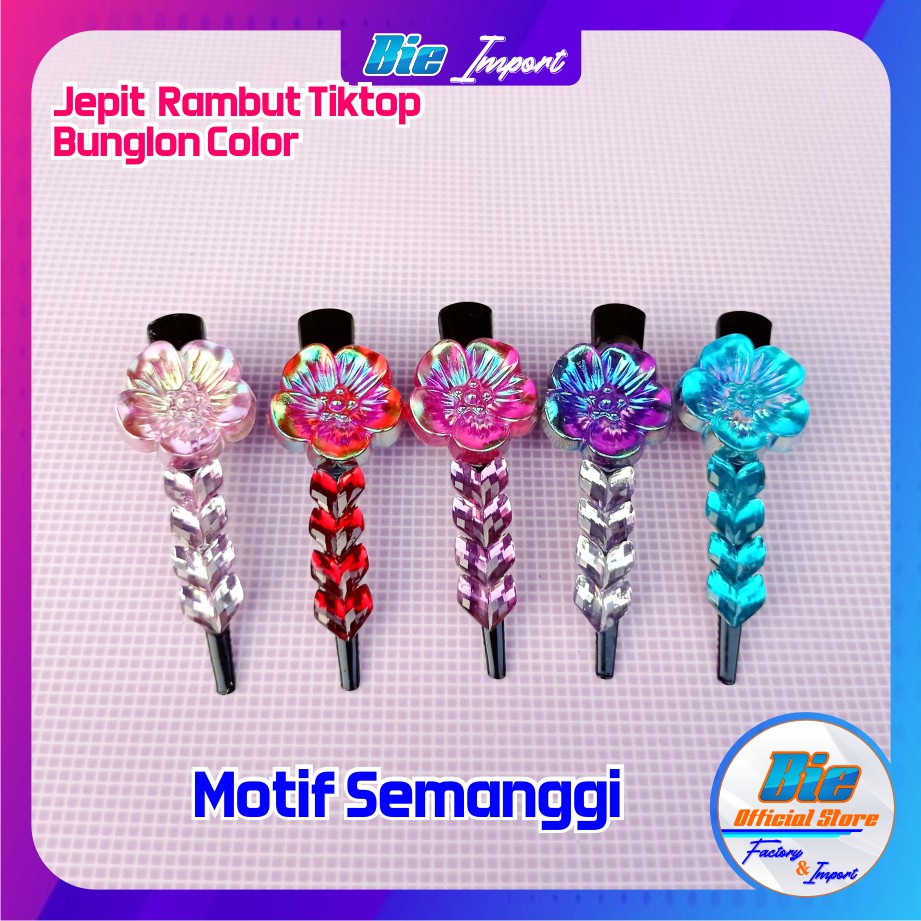 isi 2 Pcs Jepit Tiptop Anak Karakter Warna Pelangi Impor