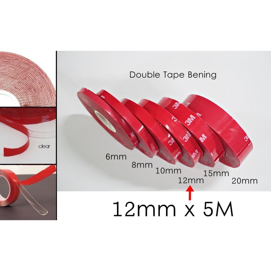 

Double Tape Clear Bening Acrylic 12mm x 5M