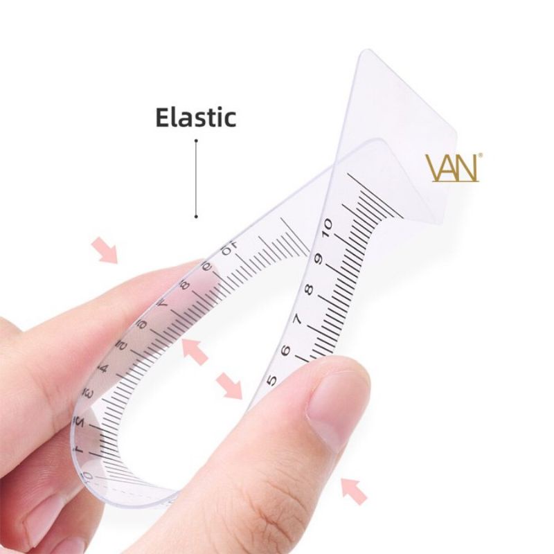 Penggaris Plastik Alis / Pengukur Sulam Alis / PENGGARIS ALIS EYEBROW RULER