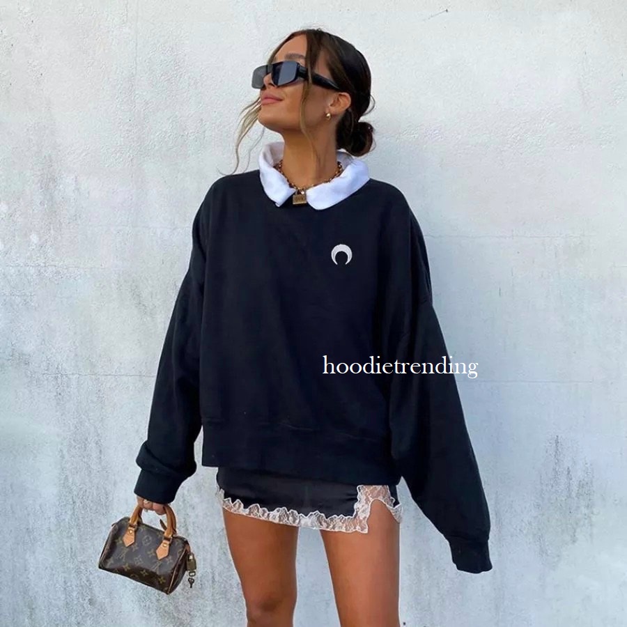 HODISO - Basic Sweater Moon Minimalist Crescent Size M-Xxl Unisex (Pria&amp;Wanita)