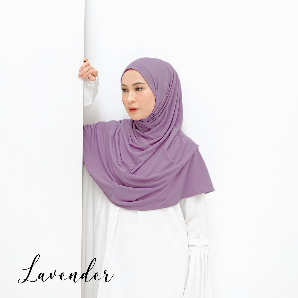 Jilbab Khimar Hijab Instan Kerudung Bergo Malay Jersey Premium Daisy-4