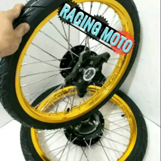 PAKET VELG MODEL TK CB150R-CBR150 RING 17L160-140 PLUS BAN DAN DISTEL VELG SEPAKET LENGKAP