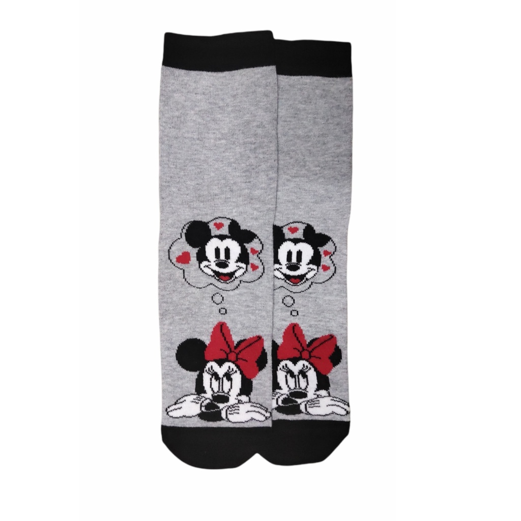 Kaos Kaki Motif Lucu-Lucu / Buah / Snack / Christmas / Snoopy / Leopard BEBAS PILIH (EXPT)-E27 Minnie Loves Mic