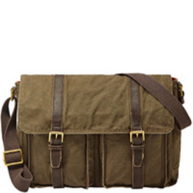 Tas fossil pria messenger man canvas