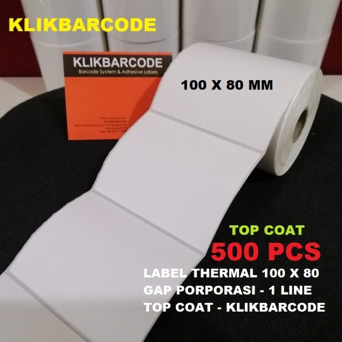 

PROMO sticker label barcode thermal 100x80,100 x 80 mm, top coat,500 pcs MURAH