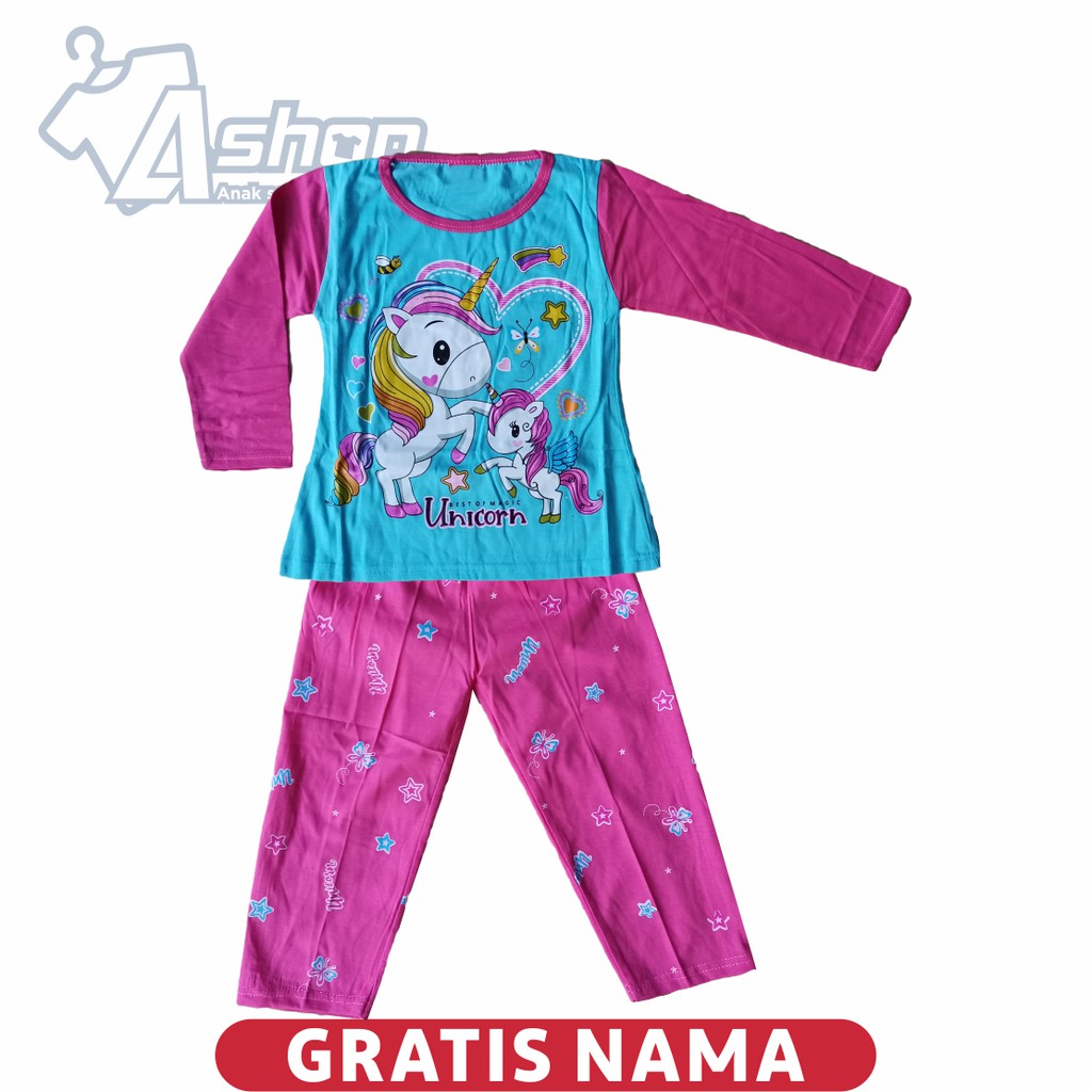 Baju Anak Setelan Unicorn Panjang