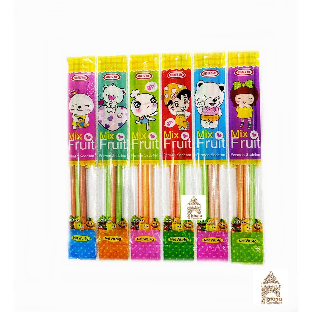 Sweet Me Mix Fruit Permen Sedotan Jadul (isi 6 pcs)