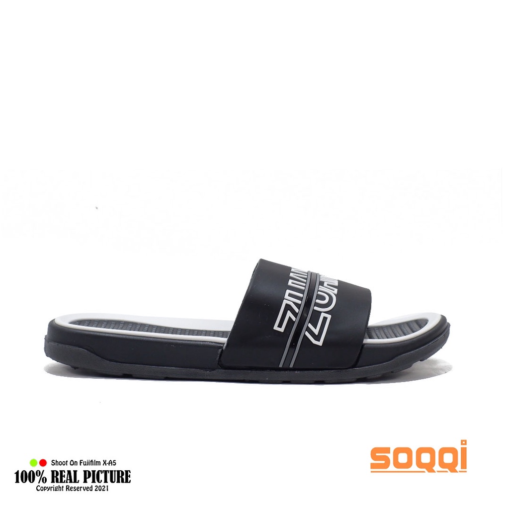 Sandal selop karet pria distro import ori sendal slop cowok laki-laki dewasa ringan terbaru model kekinian Soqqi-Blnce 2085 92X slip on promo keren cod murah 40-44