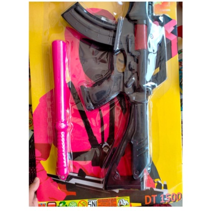 Mainan Edukasi Anak Cowok Pistol Topeng Squid Game Death Zone DT-1500 / Shotgun Senapan Plastik