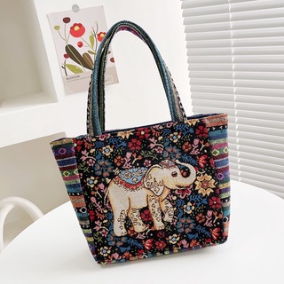Image of OPIOBAGS TAS TOTE MOTIF GAJAH WANITA IMPORT / TAS TOTEBAG / HANDBAG / TFW 66