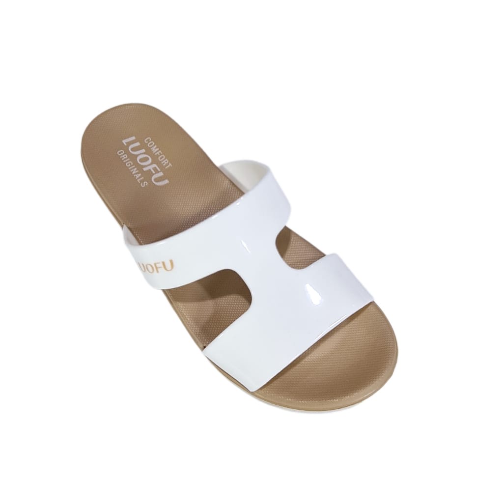 LUOFU ORIGINAL jelly sandal karet empuk murah selop wanita cewek import E7190SM5W