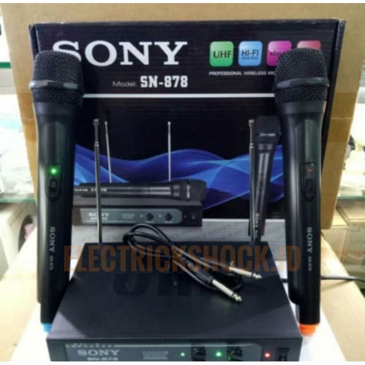 Microphone Wireless Sony SN 878 Mic Tanpa Kabel SN878