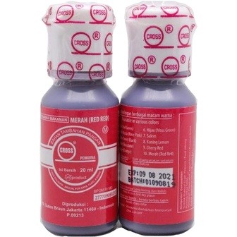 

Cross Pewarna Makanan Red Red 20ml Campuran Pewarna Pangan Merah