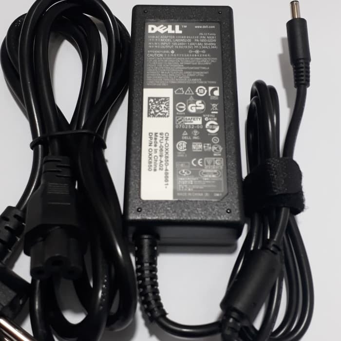 Adaptor Charger SC Original Dell Inspiron 19.5V 3.34A DC 4.5*3.0mm Jarum