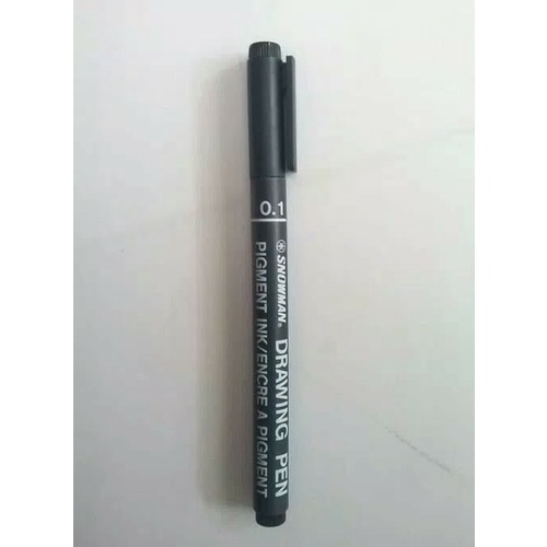 

Pendrawing- Snowman ( Drawing Pen ) Hitam Ujung Lancip 0.1 Ft700 - Hitam -Drawing-Pen.