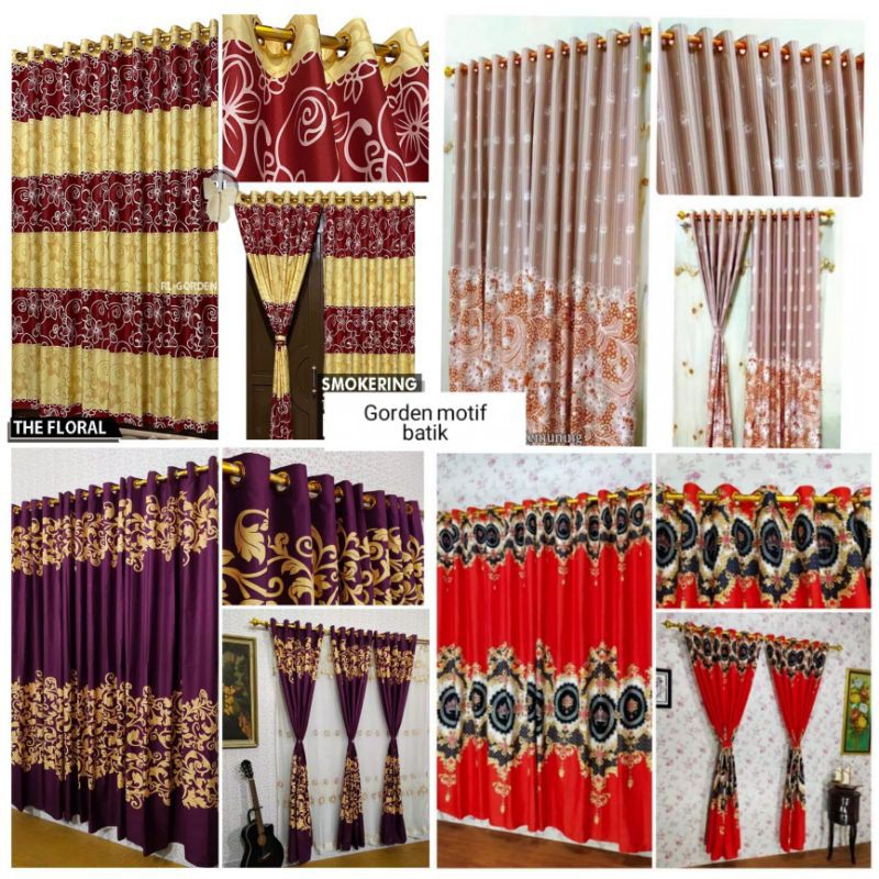 Gorden hordeng korden jendela motif batik