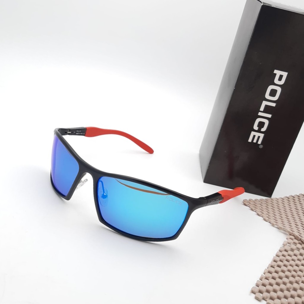 Sunglass Kacamata Sepeda Pria Police A1825 Lensa Anti UV