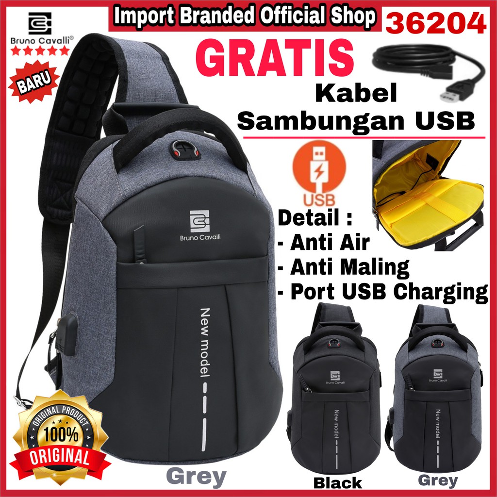 Bruno Cavalli 36204 Tas Selempang Anti Maling Waterproof