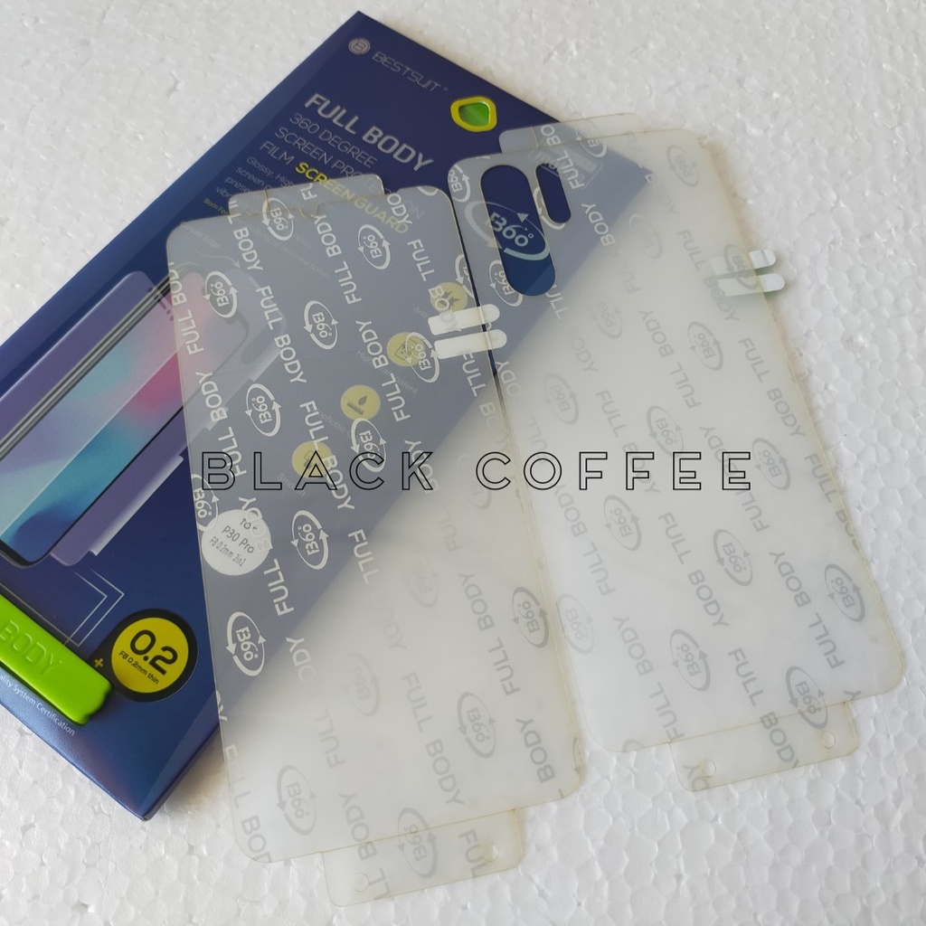 BEST SUIT HYDROGEL FULL SET CLEAR anti gores HUAWEI P30 PRO DEPAN BELAKANG