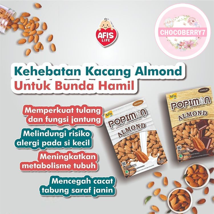 SUSU ALMOND AFIS Pelancar Asi AFIS Susu Almond AFIS LIFE 200gr