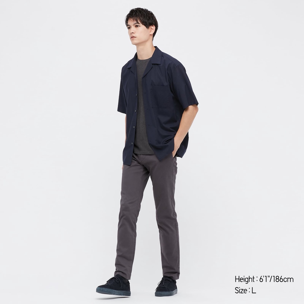 Kemeja Kerah Terbuka Lengan Pendek UNIQLO