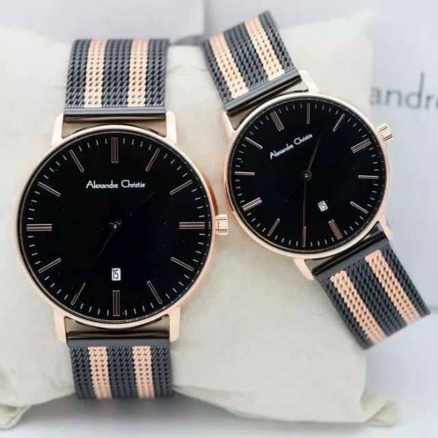Jam Tangan Couple Alexandre Christie AC8582 Original