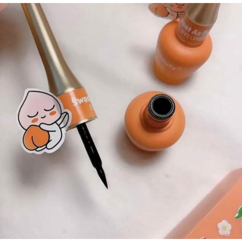 Eyeliner Peach Thailand Eyeliner Waterproof Liquid Eyeliner Kuas Kosmetik Mata Make Up Makeup