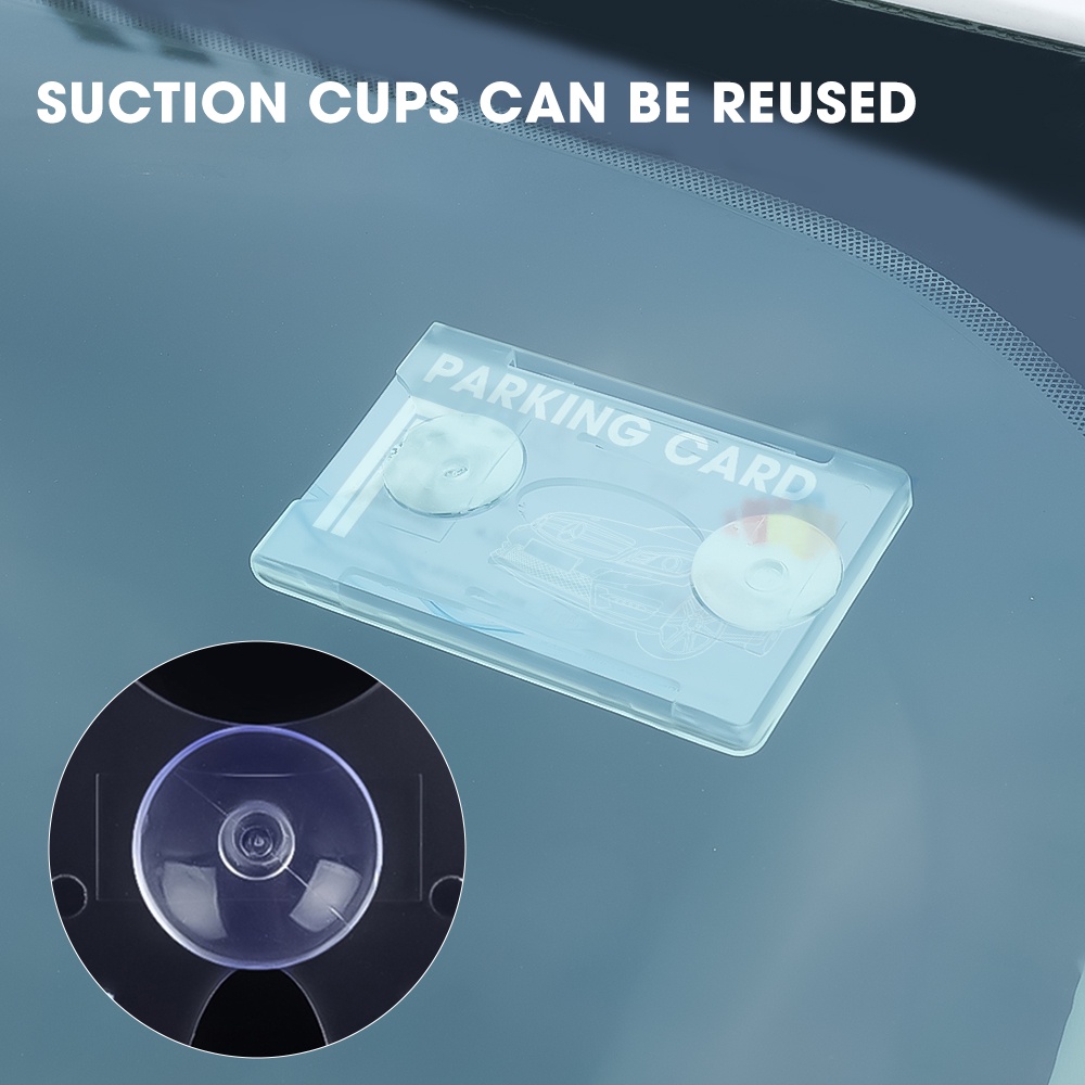 Rak Penyimpanan Kartu ID IC Transparan Tahan Lama Dengan Suction Cup Untuk Kaca Depan Mobil