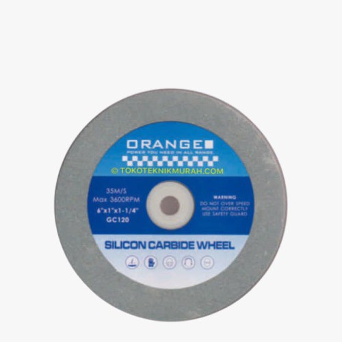 ORANGE GC120 BATU GERINDA 6" / BATU GERINDA ASAH PISAU GURINDA 6" - ORANGE GC120 HARGA TERBAIK MURAH