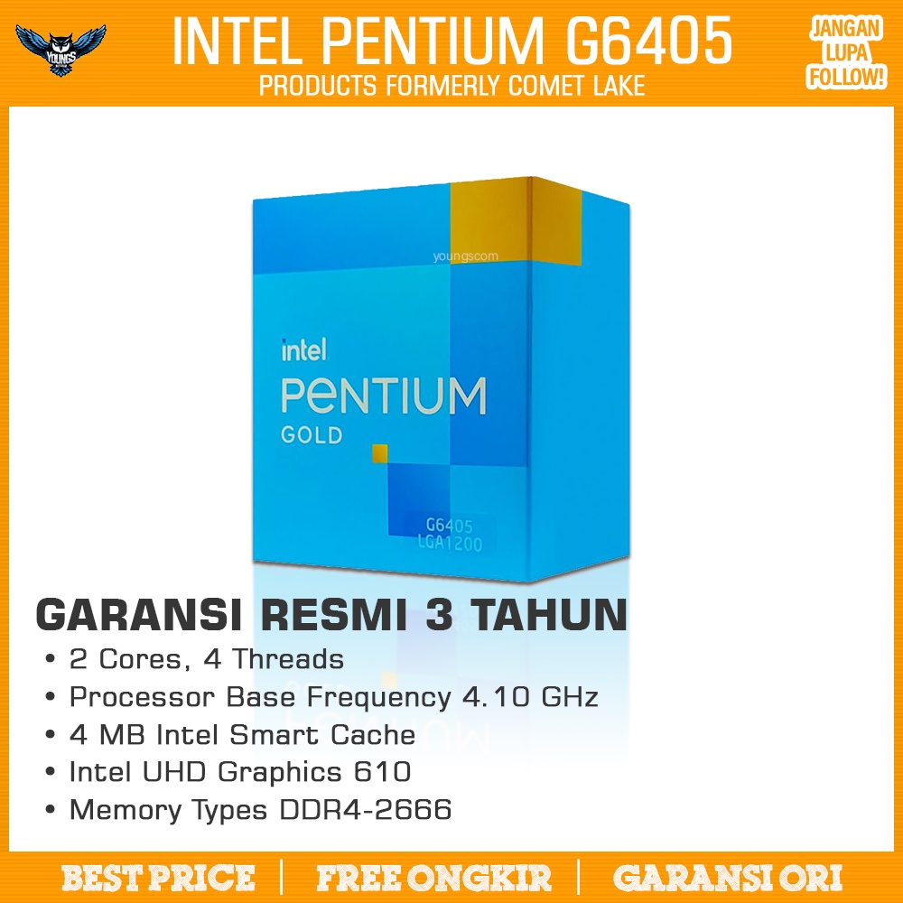 Processor Intel Pentium Gold G6405 Box 4.1GHz Dual Core 4MB LGA 1200