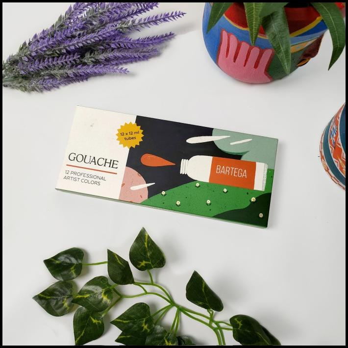 

Cat Gouache Set 12 Warna Isi 12Ml Bartega X Miya Himi
