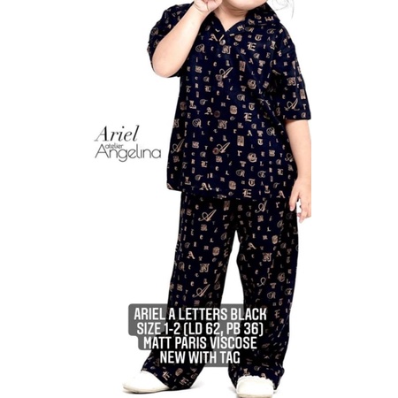 ARIEL A LETTERS BLACK SIZE 1-2 ATELIER ANGELINA
