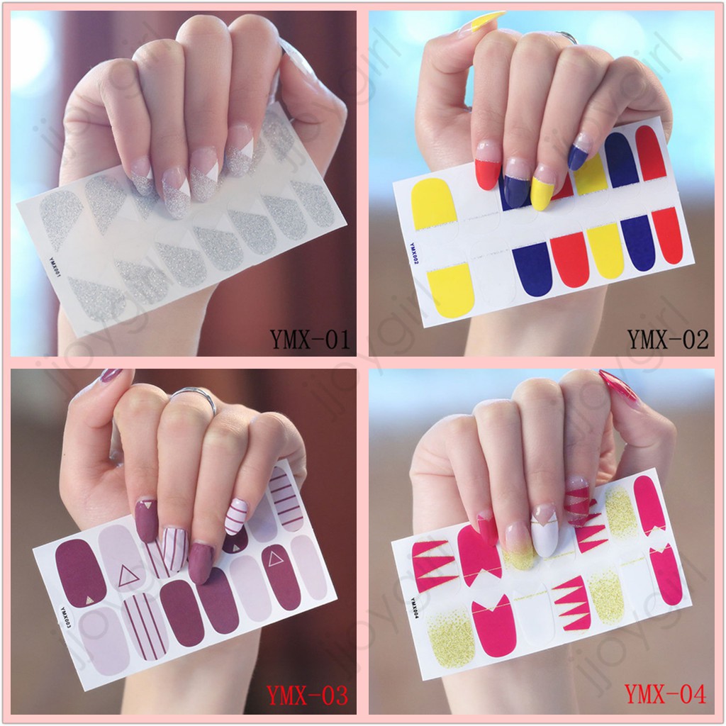 &lt;Jjoygirl&gt;YMX Nail sticker motif / sticker kuku / stiker kuku / nail stiker glitter / stripes design