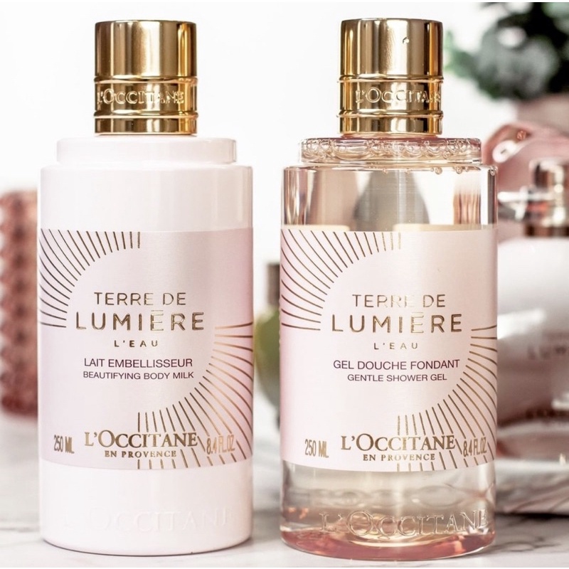 LOccitane L'Occitane Terre de Lumiere Beautifying Body Milk Lotion / Shower Gel 250ml