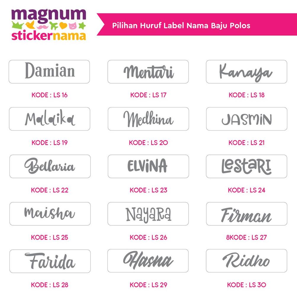 

[SKU : HR6TO] Label Nama Baju, Label Nama Kain, Label Setrika, Iron-On Label Polos