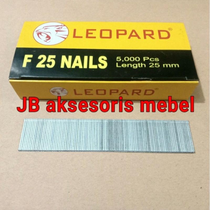 

ISI PAKU TEMBAK NAILS F25 LEOPARD | REFILL STAPLES TEMBAK LURUS 25 MM