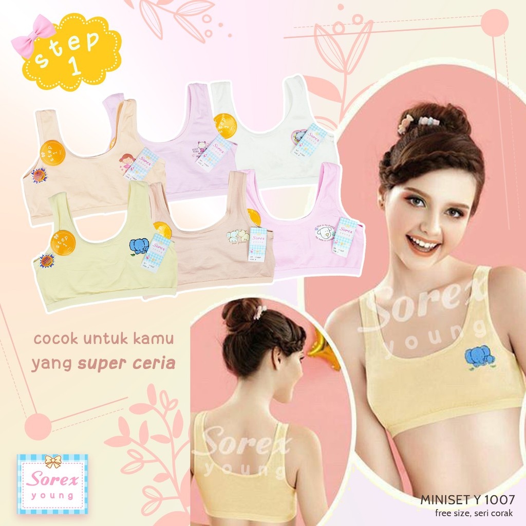 Miniset Anak Perempuan Sorex Young Y-10099 - Miniset Sorex - Bra Remaja Step 1