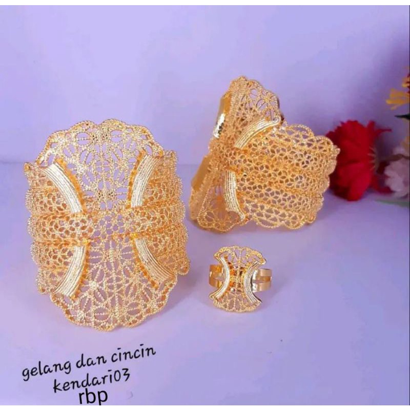 Gelang Bangkok sultan gratis cincin replika emas 24 k,